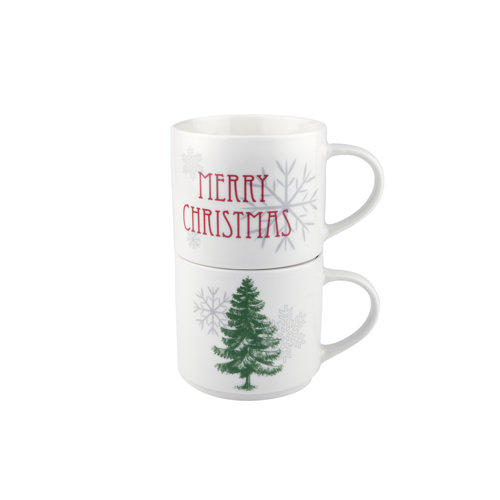 Godinger Silver Art Co Merry Christmas Stacking Mug Set Wayfair